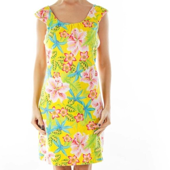 Tommy Hilfiger Dresses & Skirts - Tommy Hilfiger Yellow Floral Day Dress